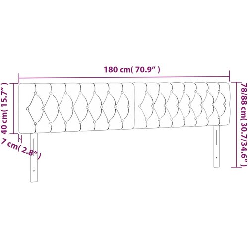  LED uzglavlje crno 180x7x78/88 cm bar&amp;scaron;unasto Slike