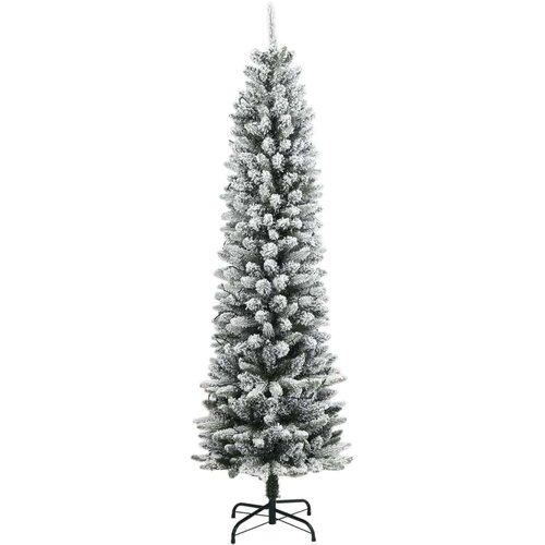 VidaXL Umjetno božićno drvce s 300 LED žarulja i snijegom 180 cm - 180 cm 1 s LED svjetlima Slike