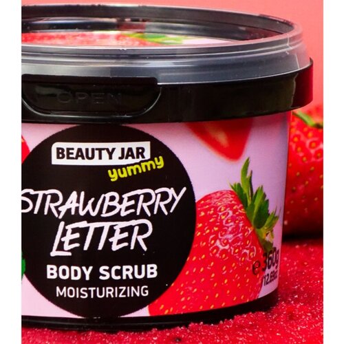 Beauty Jar Yummy Strawberry Letter nježni piling s hidratantnim učinkom 360 g Slike