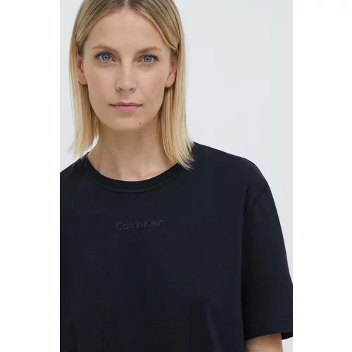 Calvin Klein Kratka majica ženski, črna barva