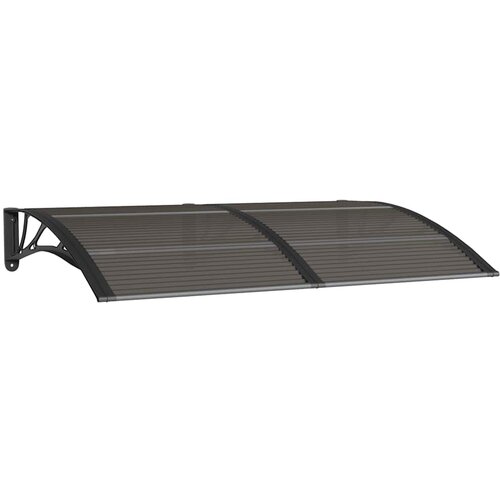 Maison Chic Nadstrešek - Senčniki za vrata črn 150x100 cm polikarbonat, (22039377) Cene