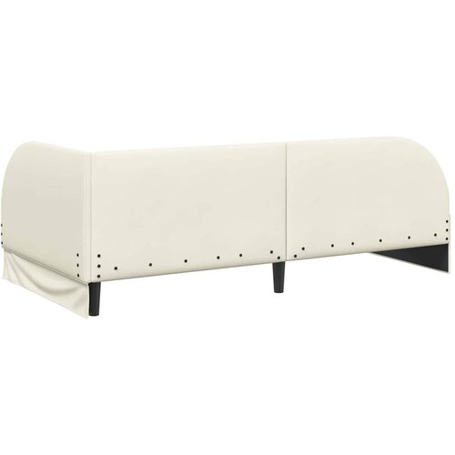  Kutni krevetni okvir s madracem 2 kom. Krema 100 x 200 cm Slike