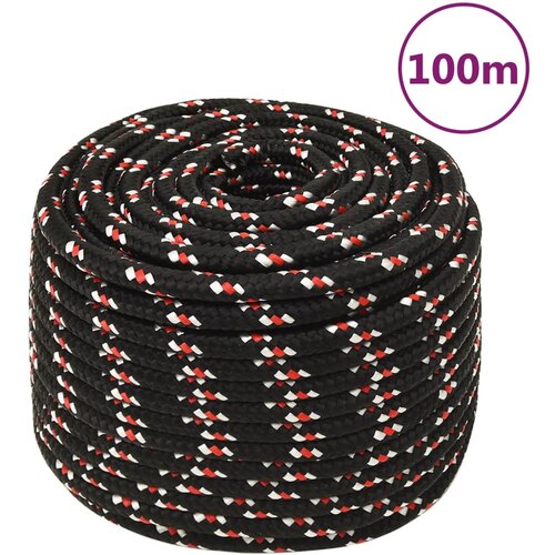 vidaXL Vrv za čoln črna 12 mm 100 m polipropilen Cene