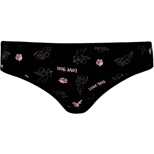 Frogies Women's panties Black Pink Rose
