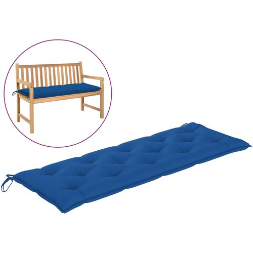 VidaXL Blazina za vrtno klop modra 150x50x7 cm blago Slike