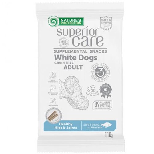  Snack white dog healthy hips&amp;amp;joint poslastica bela riba 110g Slike