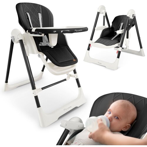 Nukido Elite 3-in-1 Black Highchair with Rocker and Lounger Features, (21738845) Cene