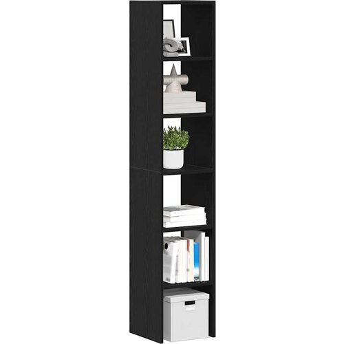 VidaXL Knjižne omare 2 kosa zložljiva črna 30x30x80 cm inženirski les Slike