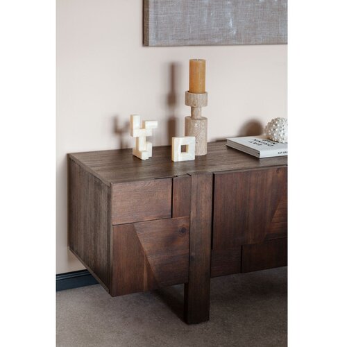 Dutchbone TV omarica iz masivnega lesa v temni naravni barvi 188x60x45 cm Bruneau &amp;ndash; Slike