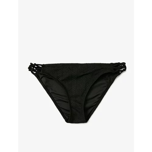 Koton Embroidered Scalloped Bikini Bottoms with Piping Detail on the Sides, Normal Waist.
