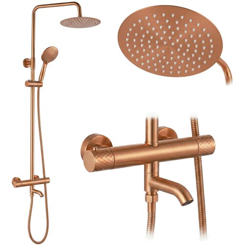 Rea Tu&scaron; set s termostatom Lungo Diamond Copper Brush Cene