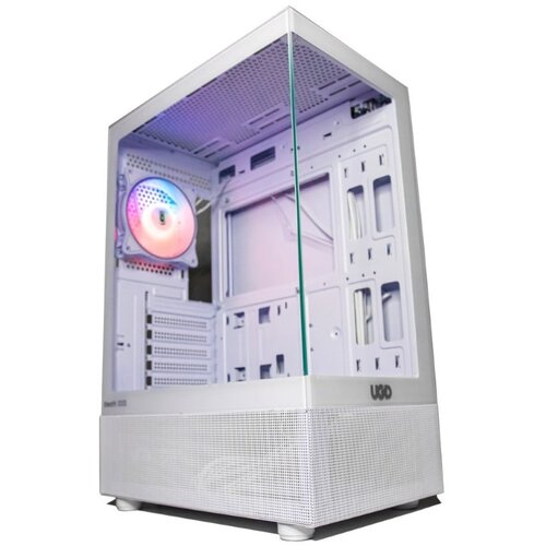 UGD Kuciste Stealth 3333 ATX, staklena prednja i bocna strana, ugradjen 1x ARGB kuler, Belo Cene