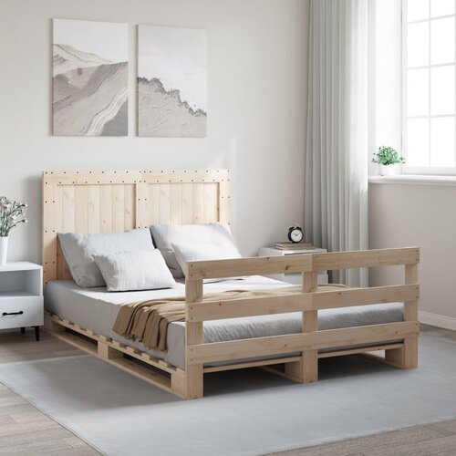  Okvir za krevet s uzglavljem 140x200 cm od masivne borovine Cijene