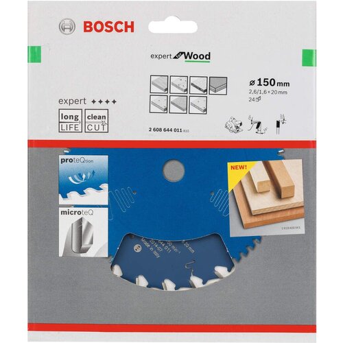 Bosch list kružne testere Expert for Wood 150 x 20 x 2,6 mm, 24 - 2608644011 Slike