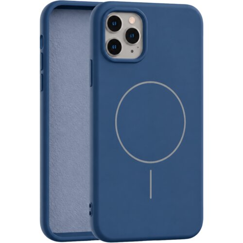 Apple velvet touch magsafe maska za iphone 11 pro &ndash; plava Cene