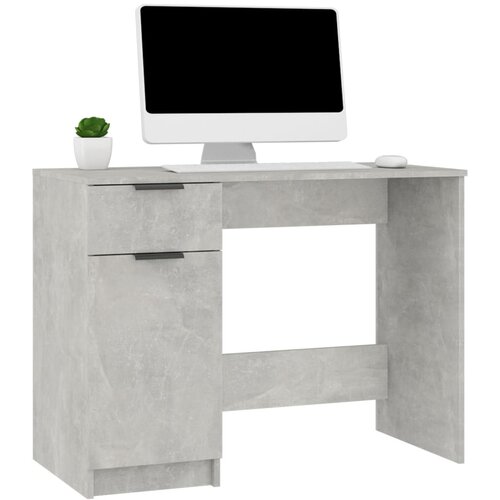  Radni stol boja betona 100 x 50 x 75 cm od konstruiranog drva Slike