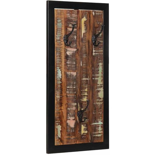 vidaXL Plaščni obešalnik Multicolor 40x2x80 cm masivni les obnovljen Cene