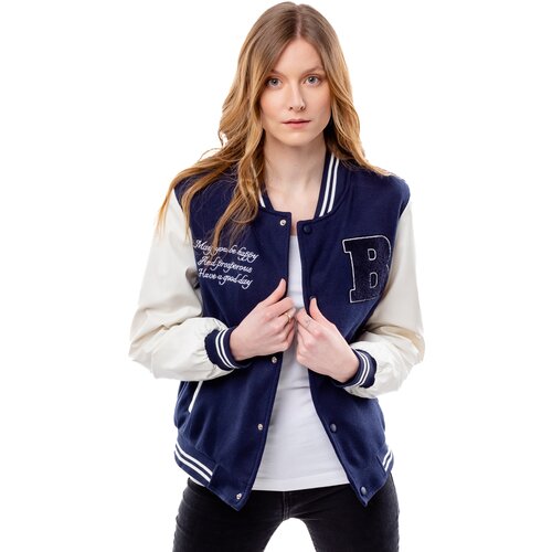 Glano Women&amp;#039;s Baseball Jacket - Dark Blue Slike