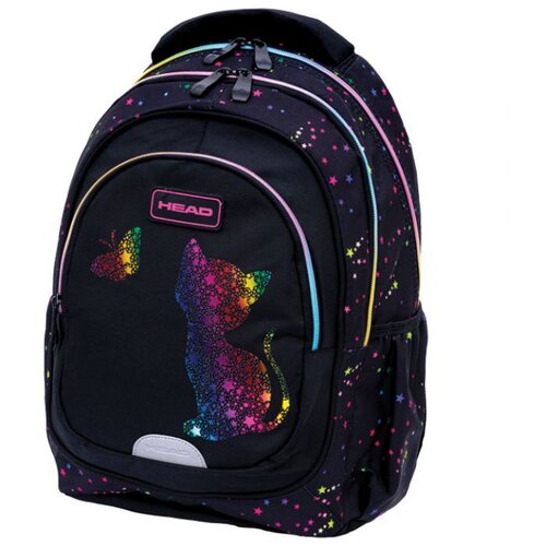  RUKSAK &amp;Scaron;KOLSKI-NOTEBOOK ANATOMSKI RAINBOW KITTY HEAD 502025033 Slike