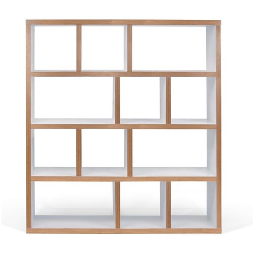 TemaHome Knjižni regal v lesenem dekorju z belimi detajli Berlin, višina 159 cm Cene