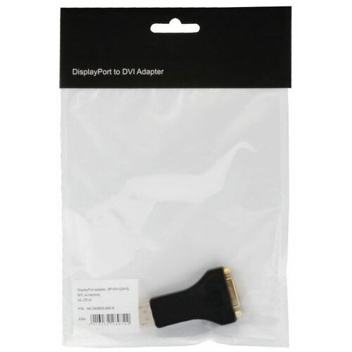 Digitus DisplayPort / DVI Adapter [1x Mu&scaron;ki konektor DisplayPort - 1x Ženski konektor DVI, 24 + 5 polova] Crna Cijene