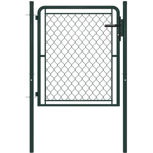 vidaXL Vrtna vrata iz jekla 100x100 cm zelena Cene