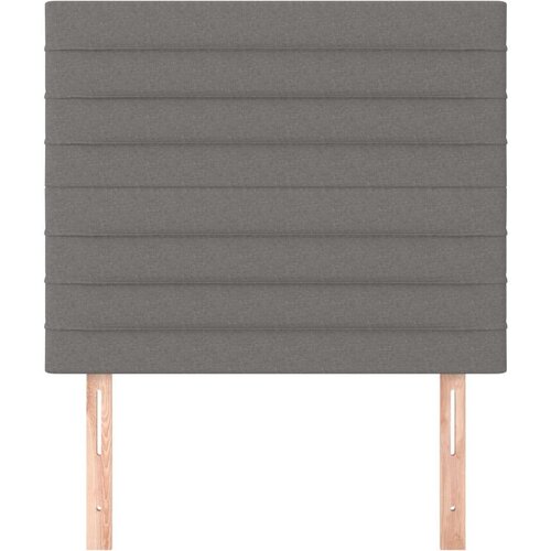  Uzglavlja 2 kom tamnosiva 80x5x78/88 cm od tkanine Slike