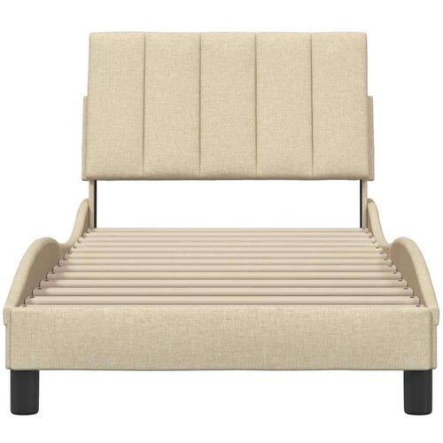  Okvir za krevet bez madraca krem 90x190cm od tkanine - Krema 90 x 190 cm Slike