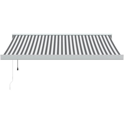 Tenda na uvlačenje antracit-bijela 3,5x2,5 m tkanina i aluminij Slike