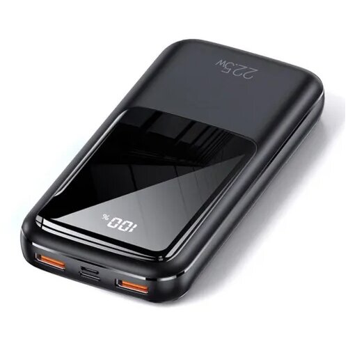 Usams zunanja baterija powerbank 20.000 mAh US-CD177 Quick Charge / PD 22,5W z LCD-jem / 3x izhod - črn Slike