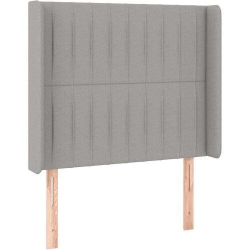  Uzglavlje svjetlosivo 93 x 16 x 118/128 cm od tkanine Slike
