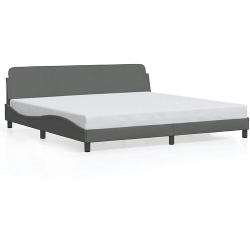  Okvir za krevet Dover tamnosivi 193 x 203 cm od tkanine Slike
