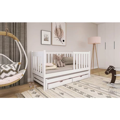 Lano Otroška postelja z dodatnim ležiščem Kaja - 80x200 cm - Bela