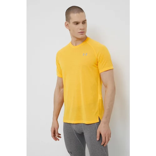 Under Armour Majica kratkih rukava za trčanje Streaker boja: žuta, jednobojni model