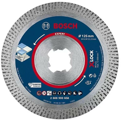 Bosch EXPERT HardCeramic X-LOCK dijamantska rezna ploča od 125x22,23x1,4x10 mm 2608900658 Slike