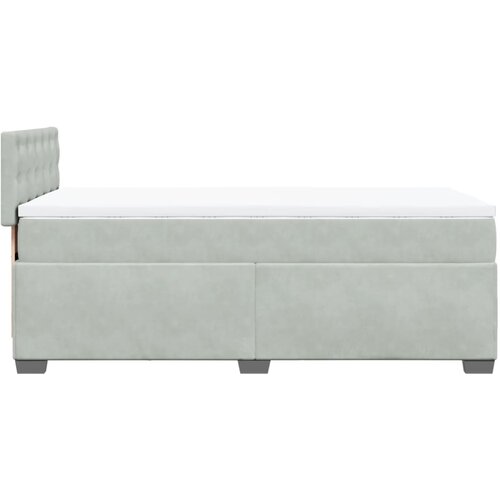 Box spring krevet s madracem svjetlosivi 90x190 cm bar&amp;scaron;unasti Slike
