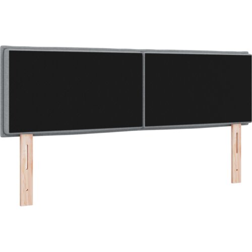 VidaXL LED uzglavlje s linijama dizajna svjetlosivo 80 cm tkanina Slike