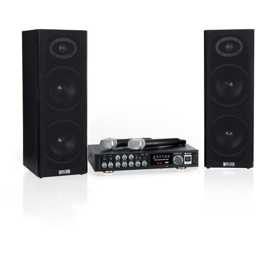 Auna Karaoke Star 4, karaoke set, 2 x 80 W max., BT, USB port, linijski ulaz, 2 mikrofona Cijene