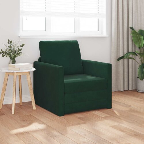 Krevet na razvlačenje Tamnozelena 74 x 77 x 81 cm Baršun Cene