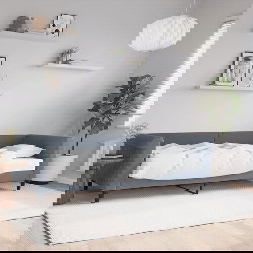 VidaXL Dnevni krevet s madracem tamnosivi 90 x 200 cm bar&amp;scaron;unasti Slike