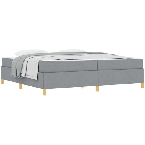  Krevetna konstrukcija Svijetlo siva 200 x 200 cm tkanina Slike
