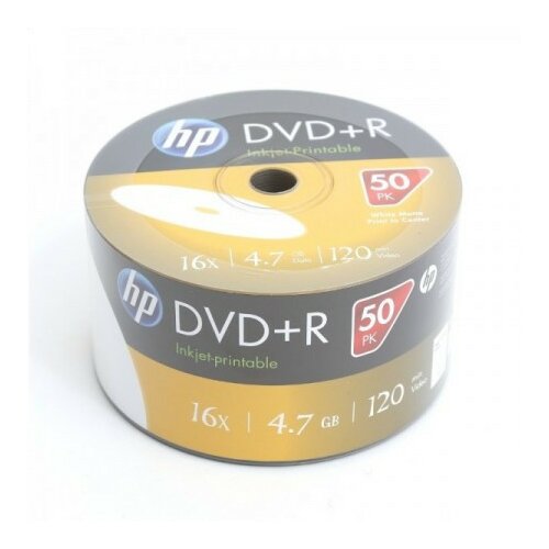 Hp DVD+R 4.7GB 16X 50PK BULK PRINTABILNE 69304 disk Slike