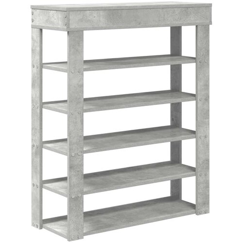  Stalak za cipele boja betona 80x30x98 cm konstruirano drvo Slike