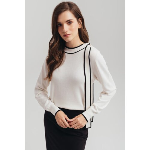 Legendww zenski beli dzemper sa crnim detaljima Cene