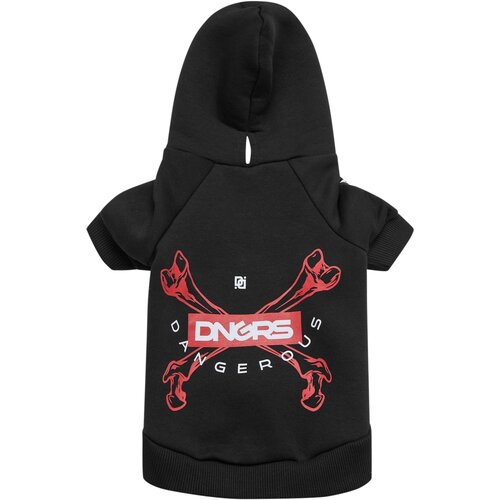 Dangerous DNGRS Women&amp;#039;s short-sleeved sweatshirt Bones Dog Hoodie black Slike