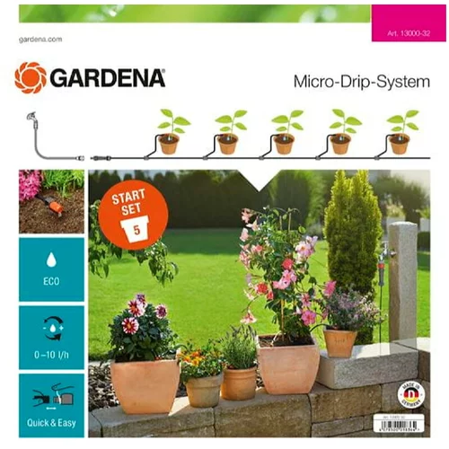Gardena Začetni set za cvetlične lončke Micro-Drip S