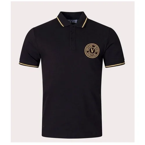 Versace Jeans Couture Polo majica 76GAGT02 Črna Regular Fit