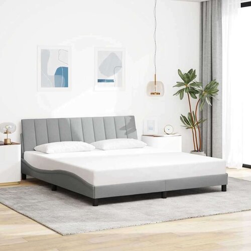 vidaXL Posteljni okvir brez vzmetnice svetlo siv 180x200 cm tkanina Cene