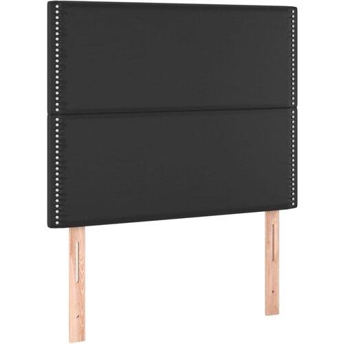 Maison Chic Posteljno vzglavje - Vzglavna omarica 2 kosa črno 100x5x78/88 cm umetno usnje, (22077681) Cene
