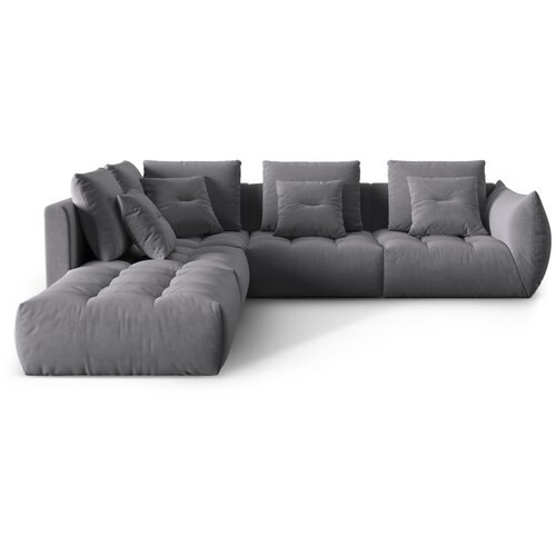 Micadoni Tamno siva kutna garnitura od bouclé tkanine (s lijevim kutom) Bloom – Home Cijene